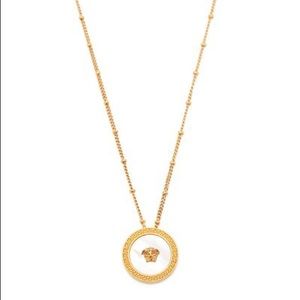 Versace Medusa Head Pearl Enamel Necklace